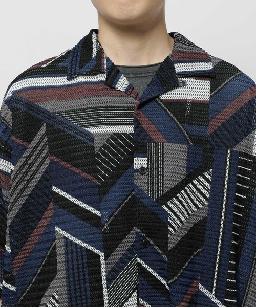 niko and...（ニコアンド）の「キカガクガラスカシシャツ（シャツ/ブラウス・メンズ・ブルー/グリーン・MEDIUM/LARGE）」の17枚目の写真