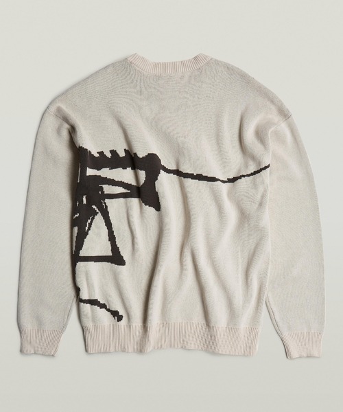 G-STAR(ジースター)の「RUNNING DOG GRAPHIC KNITTED SWEATER/グラフィックデザインセーター(ニット/セーター・メンズ・ダークブラック/ホワイト系その他・LARGE/MEDIUM/SMALL/X-SMALL)」の9枚目の写真