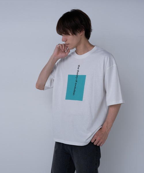 COLONY 2139（コロニートゥーワンスリーナイン）の「ボックスプリントTシャツ（Tシャツ/カットソー・メンズ・ホワイト/ブラック・MEDIUM/LARGE）」の10枚目の写真