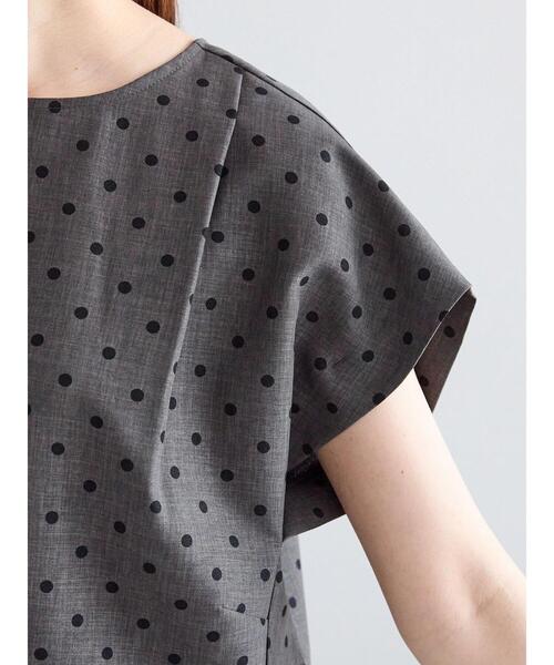 Te chichi（テチチ）の「ドットタックディテールブラウス（セットアップ可）（シャツ/ブラウス・レディース・ベージュ/チャコールグレー・F）」の11枚目の写真