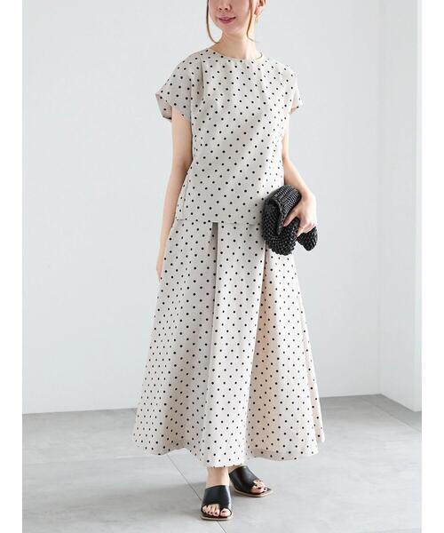 Te chichi（テチチ）の「ドットタックディテールブラウス（セットアップ可）（シャツ/ブラウス・レディース・ベージュ/チャコールグレー・F）」の12枚目の写真