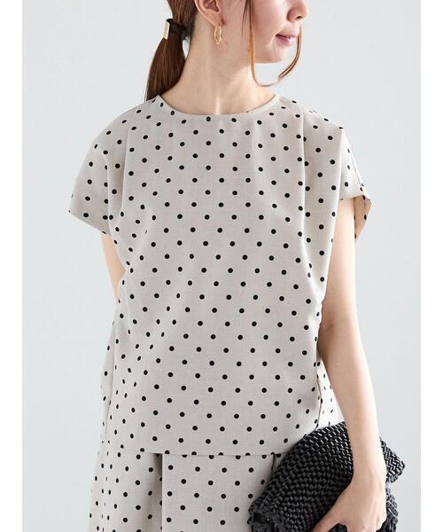 Te chichi（テチチ）の「ドットタックディテールブラウス（セットアップ可）（シャツ/ブラウス・レディース・ベージュ/チャコールグレー・F）」の14枚目の写真