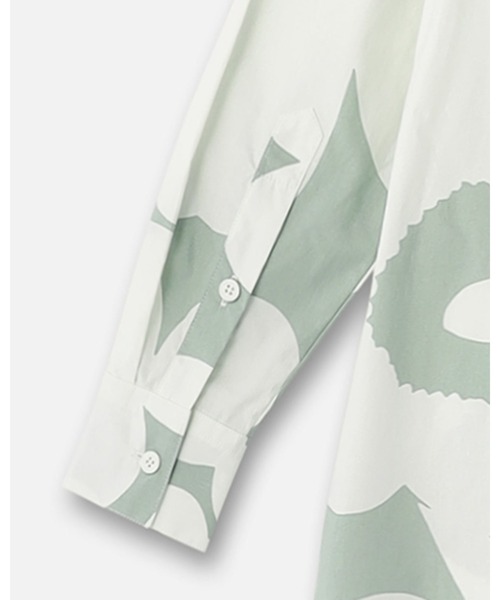 marimekko(マリメッコ)の「Unikko / co poplin shirt dress(ワンピース・レディース・ライトグリーン・34/36/38)」の10枚目の写真