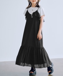 ラッフルデザインキャミワンピース【低身長・小柄女性】