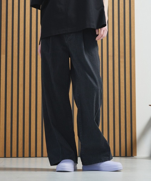 STERNBERG(スタンバーグ)の「ツイストデニムワイドパンツ(デニムパンツ・メンズ・グレー/ブラック・LARGE/X-SMALL/MEDIUM/SMALL)」の12枚目の写真