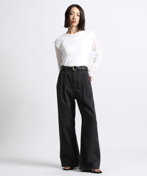 STERNBERG(スタンバーグ)の「ツイストデニムワイドパンツ(デニムパンツ・メンズ・グレー/ブラック・LARGE/X-SMALL/MEDIUM/SMALL)」の21枚目の写真