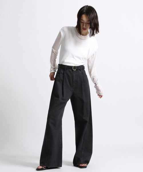 STERNBERG(スタンバーグ)の「ツイストデニムワイドパンツ(デニムパンツ・メンズ・グレー/ブラック・LARGE/X-SMALL/MEDIUM/SMALL)」の22枚目の写真