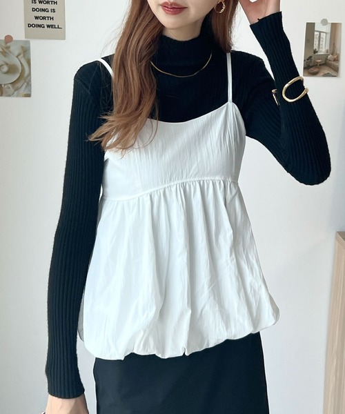 Futier land(フューティアランド)の「バルーンキャミビスチェ(キャミソール・レディース・イエロー/ホワイト/ブラック・FREE)」の1枚目の写真