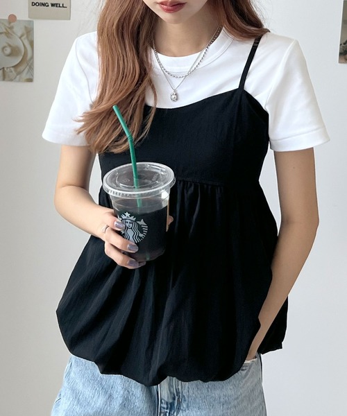 Futier land(フューティアランド)の「バルーンキャミビスチェ(キャミソール・レディース・イエロー/ホワイト/ブラック・FREE)」の8枚目の写真