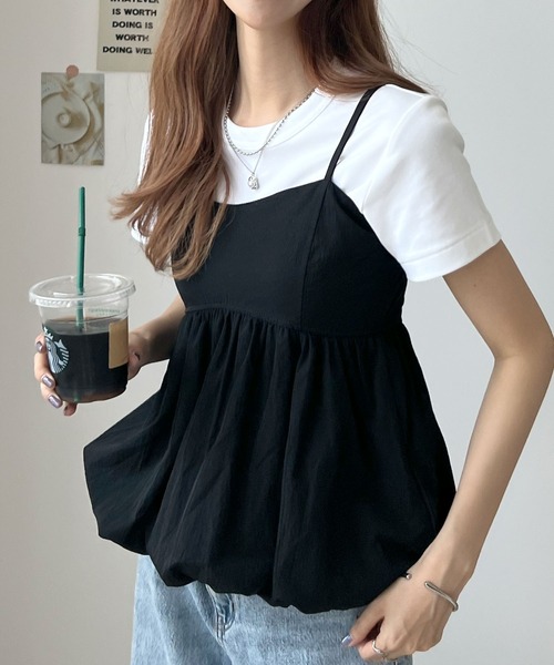 Futier land(フューティアランド)の「バルーンキャミビスチェ(キャミソール・レディース・イエロー/ホワイト/ブラック・FREE)」の7枚目の写真