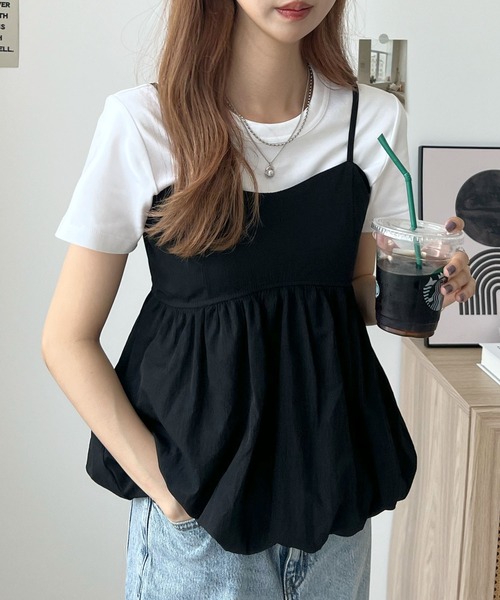 Futier land(フューティアランド)の「バルーンキャミビスチェ(キャミソール・レディース・イエロー/ホワイト/ブラック・FREE)」の5枚目の写真