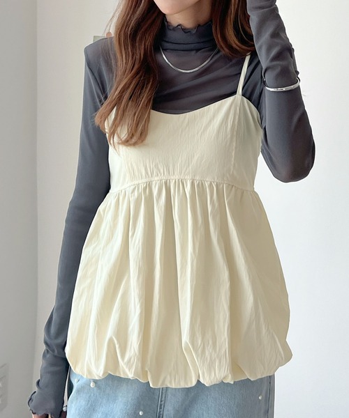 Futier land(フューティアランド)の「バルーンキャミビスチェ(キャミソール・レディース・イエロー/ホワイト/ブラック・FREE)」の22枚目の写真