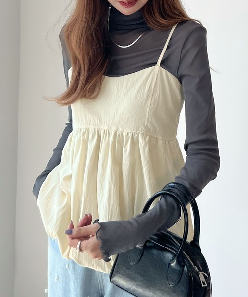 Futier land(フューティアランド)の「バルーンキャミビスチェ(キャミソール・レディース・イエロー/ホワイト/ブラック・FREE)」の21枚目の写真