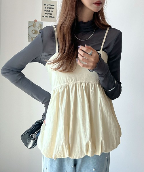 Futier land(フューティアランド)の「バルーンキャミビスチェ(キャミソール・レディース・イエロー/ホワイト/ブラック・FREE)」の20枚目の写真