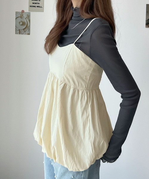 Futier land(フューティアランド)の「バルーンキャミビスチェ(キャミソール・レディース・イエロー/ホワイト/ブラック・FREE)」の18枚目の写真