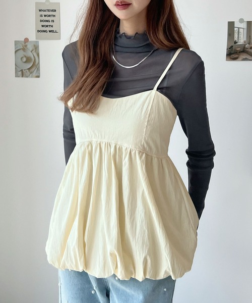 Futier land(フューティアランド)の「バルーンキャミビスチェ(キャミソール・レディース・イエロー/ホワイト/ブラック・FREE)」の17枚目の写真