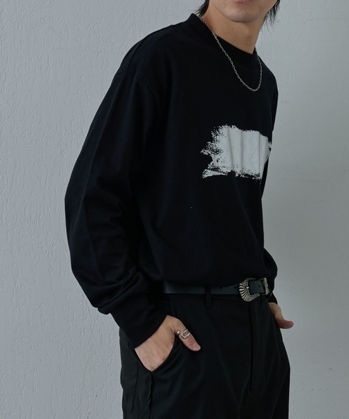 COLONY 2139(コロニートゥーワンスリーナイン)の「箔プリント長袖Tシャツ(Tシャツ/カットソー・メンズ・ホワイト/ブラック・MEDIUM/LARGE)」の3枚目の写真