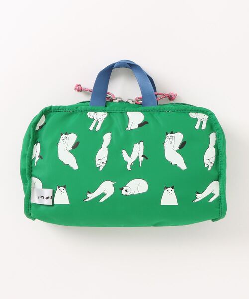cache cache(カシュ カシュ)の「カシュカシュ cachecache / naabコラボキャットポーチ(ポーチ・レディース・ブラック/ベージュ/イエロー/グリーン・FREE)」の5枚目の写真
