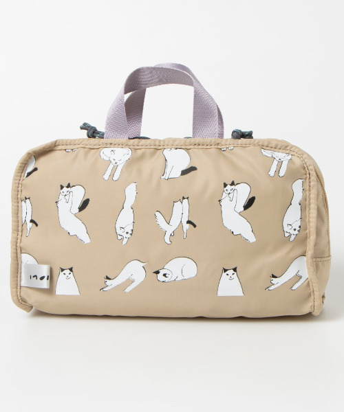 cache cache(カシュ カシュ)の「カシュカシュ cachecache / naabコラボキャットポーチ(ポーチ・レディース・ブラック/ベージュ/イエロー/グリーン・FREE)」の15枚目の写真
