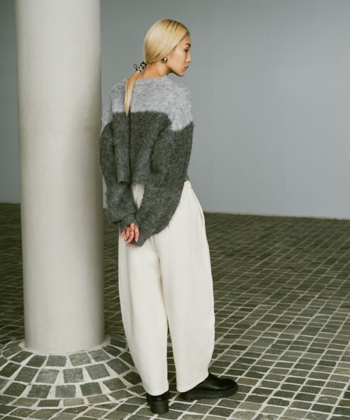 AIC.（エーアイシー）の「裏起毛カーブシルエットパンツ（スウェットパンツ・レディース・ホワイト系/ブラック/グレー・FREE）」の17枚目の写真