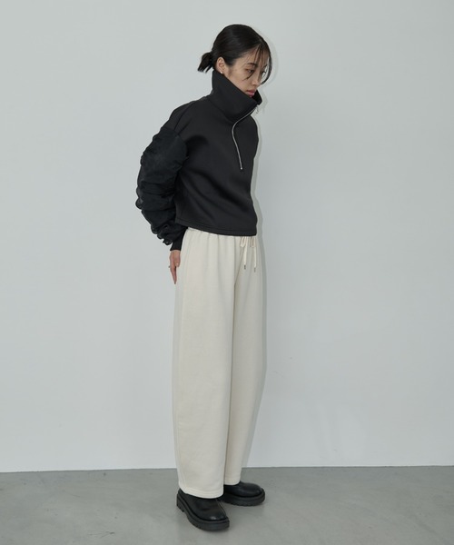 AIC.（エーアイシー）の「裏起毛カーブシルエットパンツ（スウェットパンツ・レディース・ホワイト系/ブラック/グレー・FREE）」の22枚目の写真