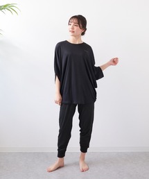 marie claire | 【marie claire/マリ.クレール】フィットネスウェアセットアップ ヨガ上下2点セット ボトムスセット ピラティス 体型カバー ドルマン(Tシャツ/カットソー)
