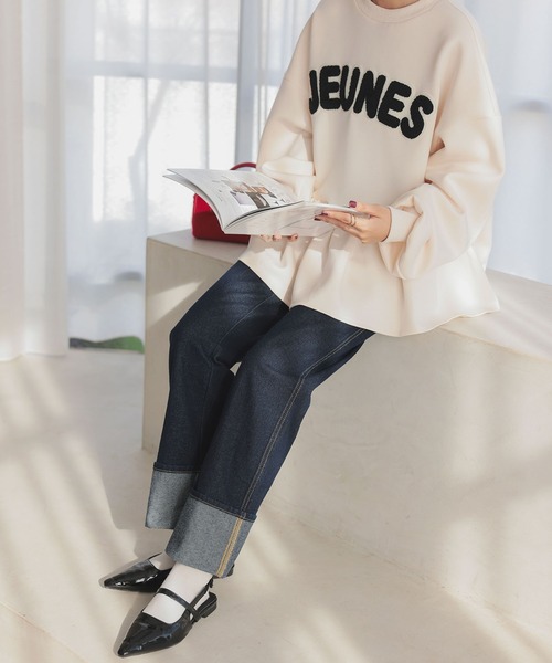 KOBE LETTUCE(コウベレタス)の「ロールアップストレートデニムパンツ(デニムパンツ・レディース・インディゴブルー・S/M/L)」の11枚目の写真