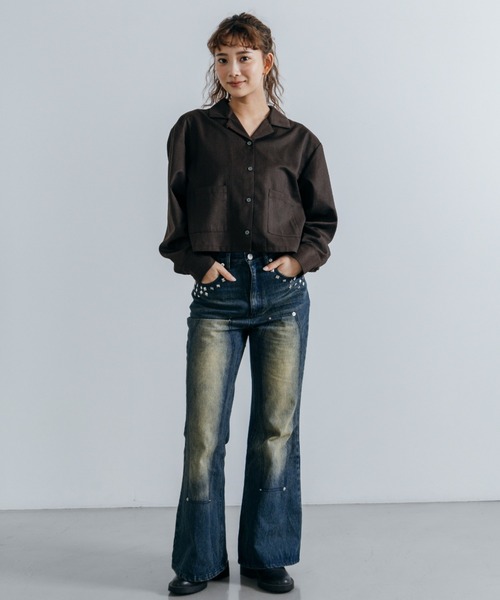 Lui's（ルイス）の「【cierio /シエリオ 】 スタッズデニムパンツ（デニムパンツ・レディース・インディゴブルー/ブラック・2/1）」の13枚目の写真