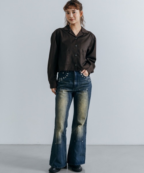 Lui's（ルイス）の「【cierio /シエリオ 】 スタッズデニムパンツ（デニムパンツ・レディース・インディゴブルー/ブラック・2/1）」の14枚目の写真