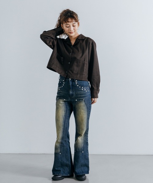 Lui's（ルイス）の「【cierio /シエリオ 】 スタッズデニムパンツ（デニムパンツ・レディース・インディゴブルー/ブラック・2/1）」の16枚目の写真