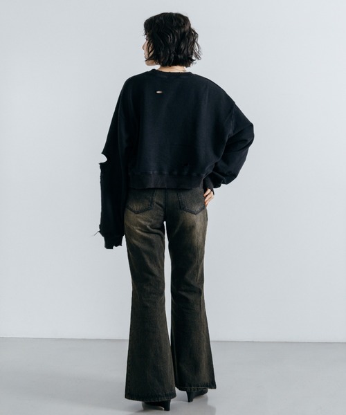 Lui's（ルイス）の「【cierio /シエリオ 】 スタッズデニムパンツ（デニムパンツ・レディース・インディゴブルー/ブラック・2/1）」の6枚目の写真