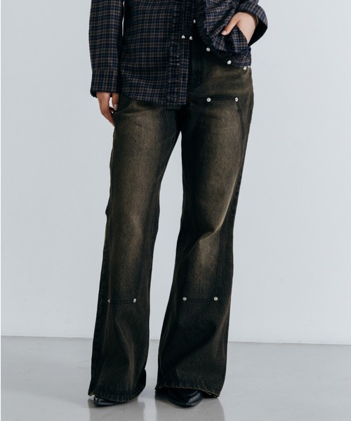 Lui's（ルイス）の「【cierio /シエリオ 】 スタッズデニムパンツ（デニムパンツ・レディース・インディゴブルー/ブラック・2/1）」の9枚目の写真