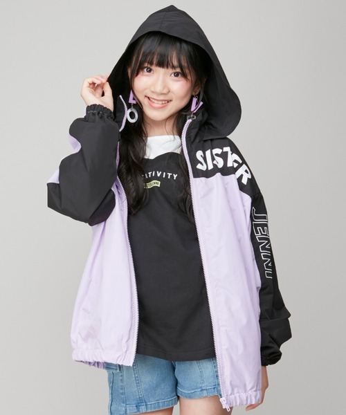 セール】フード収納ロゴウィンドブレーカー（ナイロンジャケット  