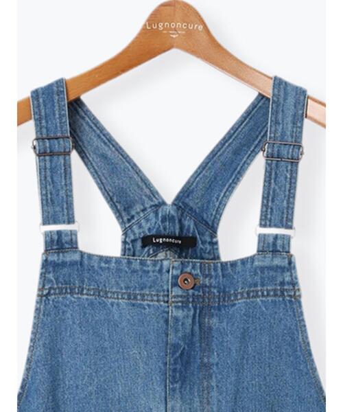 Lugnoncure（ルノンキュール）の「フロントジップオーバーオール（サロペット/オーバーオール・レディース・ネイビー/ブルー・F）」の10枚目の写真