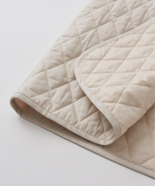 Libra Cue（リブラ キュー）の「キルティングボリュームコート（ノーカラーコート・レディース・その他/アイボリー/ブラック・FREE）」の9枚目の写真