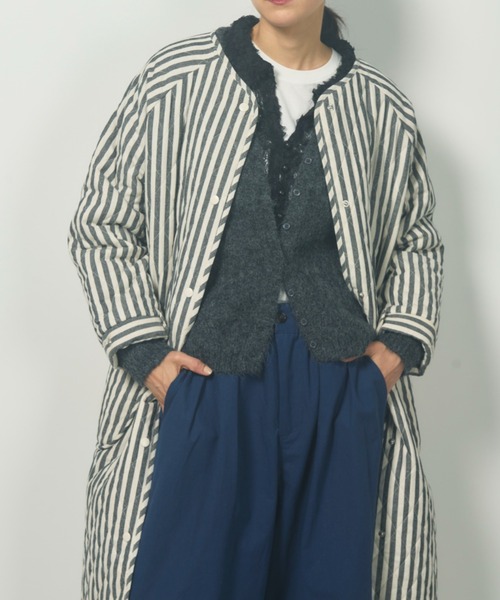 Libra Cue（リブラ キュー）の「キルティングボリュームコート（ノーカラーコート・レディース・その他/アイボリー/ブラック・FREE）」の18枚目の写真