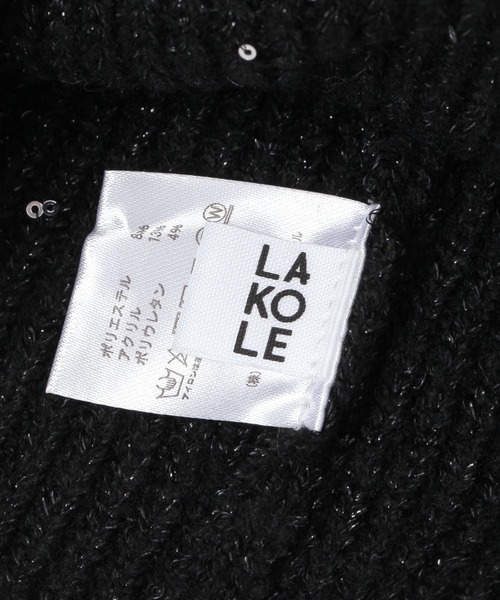 LAKOLE（ラコレ）の「ラメニットワッチ / 144561（ニットキャップ/ビーニー・レディース・ベージュ/ブラック/ライトグレー/オフホワイト・FREE）」の8枚目の写真