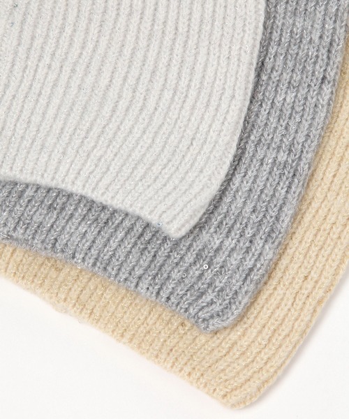 LAKOLE（ラコレ）の「ラメニットワッチ / 144561（ニットキャップ/ビーニー・レディース・ベージュ/ブラック/ライトグレー/オフホワイト・FREE）」の9枚目の写真