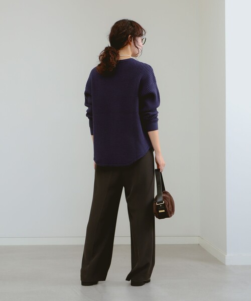 B:MING by BEAMS（ビーミングバイビームス）の「サーマル プルオーバー ニット（ニット/セーター・レディース・ネイビー/オフホワイト/レッド・ONE SIZE）」の13枚目の写真