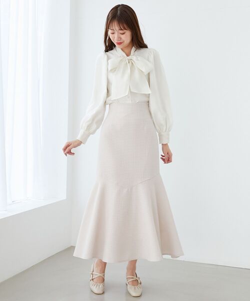 MAJESTIC LEGON（マジェスティックレゴン）の「バリエボウタイブラウス（シャツ/ブラウス・レディース・アイボリー/ブラック系その他/ブラウン系その他2・MEDIUM）」の8枚目の写真