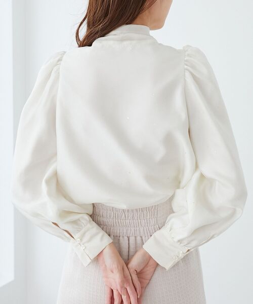 MAJESTIC LEGON（マジェスティックレゴン）の「バリエボウタイブラウス（シャツ/ブラウス・レディース・アイボリー/ブラック系その他/ブラウン系その他2・MEDIUM）」の14枚目の写真