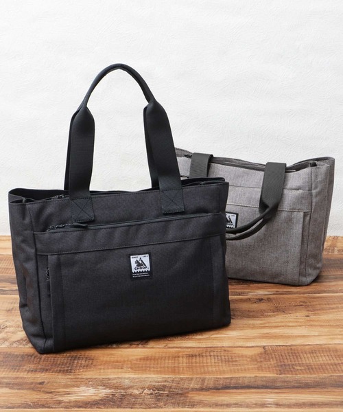撥水 6ポケット 2層式 トートバッグ A4対応 大きめサイズ