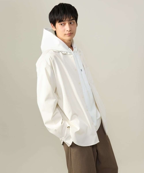 a.v.v（アーヴェヴェ）の「【イージーケア/毛玉になりづらい】ワイドシルエットシャツ（シャツ/ブラウス・メンズ・グリーン/アイボリー/ブラック・50/48/46）」の19枚目の写真