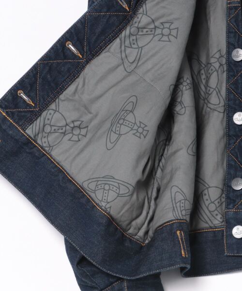 Vivienne Westwood(ヴィヴィアンウエストウッド)の「オーガニックデニムハルス衿中綿ジャケット(デニムジャケット・レディース・インディゴブルー/ブラック・FREE)」の4枚目の写真