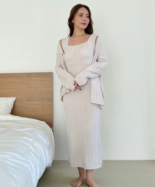 SNIDEL ⭐︎ルームウェアセット　光電子Warm Misty 女性 SNIDEL HOME（スナイデルホーム）の「【WarmMisty】カーディガン