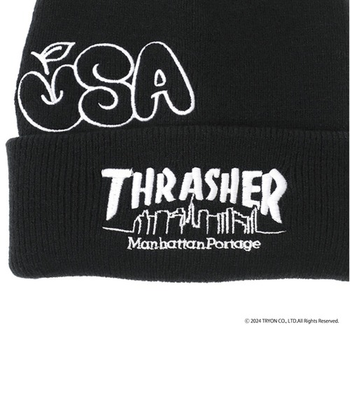 Manhattan Portage(マンハッタンポーテージ)の「THRASHER USA EMB Watch(ニットキャップ/ビーニー・メンズ・ブラック/ワインレッド/ブルー・FREE)」の13枚目の写真