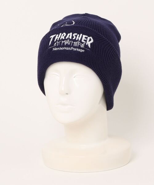 Manhattan Portage(マンハッタンポーテージ)の「THRASHER USA EMB Watch(ニットキャップ/ビーニー・メンズ・ブラック/ワインレッド/ブルー・FREE)」の7枚目の写真