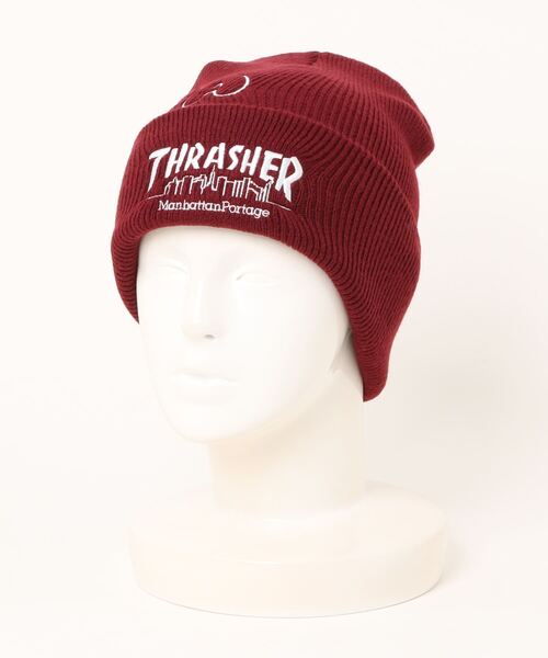 Manhattan Portage(マンハッタンポーテージ)の「THRASHER USA EMB Watch(ニットキャップ/ビーニー・メンズ・ブラック/ワインレッド/ブルー・FREE)」の8枚目の写真