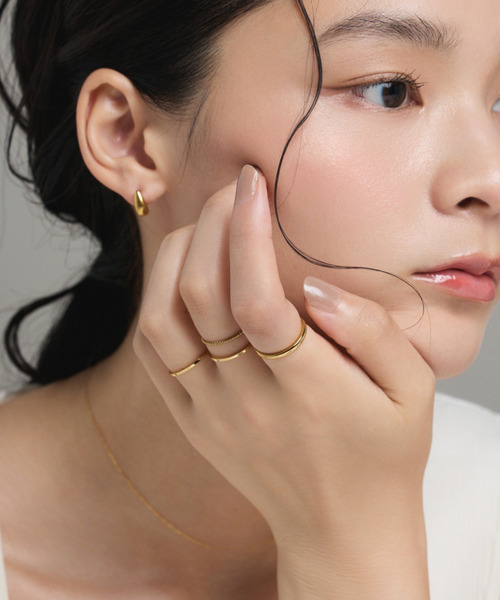 ciite' surgical stainless(シーテサージカルステンレス)の「【 金属アレルギー対応 】シンプルリング 4個セット サージカルステンレス(リング・レディース・ゴールド/シルバー・11号/13号)」の10枚目の写真