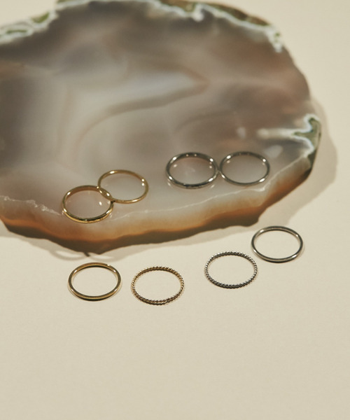 ciite' surgical stainless(シーテサージカルステンレス)の「【 金属アレルギー対応 】シンプルリング 4個セット サージカルステンレス(リング・レディース・ゴールド/シルバー・11号/13号)」の22枚目の写真